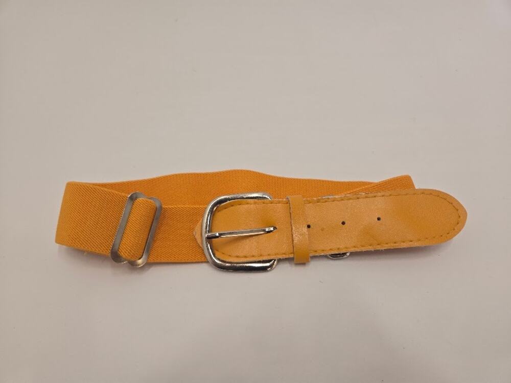 Youth Baseball Belt Yellow/Gold Elastic Stretch Adjustable Sports Uniform Belt